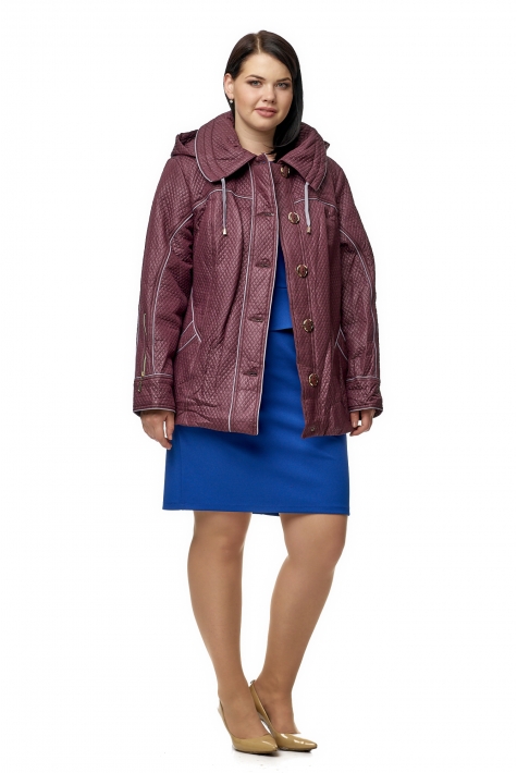 Куртка женская из текстиля с капюшоном 8010497