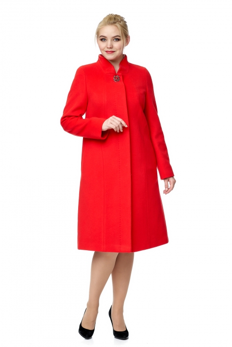 Женское пальто из текстиля с воротником 8011701