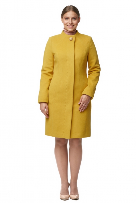 Женское пальто из текстиля с воротником 8012077