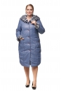 Женское пальто из текстиля с капюшоном, отделка искусственный мех 8012381-2