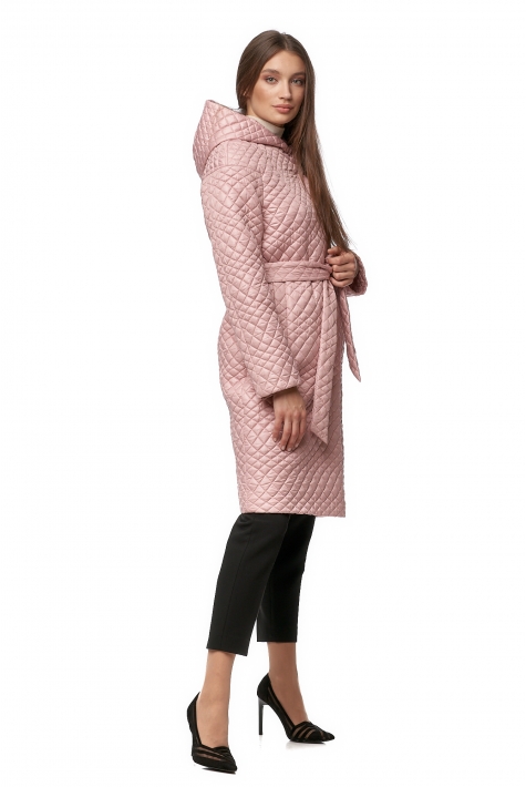 Женское пальто из текстиля с капюшоном 8018779