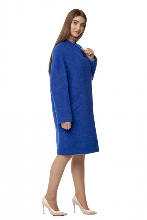 Женское пальто из текстиля с воротником 8019705