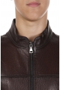 Мужская кожаная куртка из натуральной кожи с воротником 8021953-12