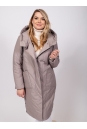 Женское пальто из текстиля с капюшоном 8023449